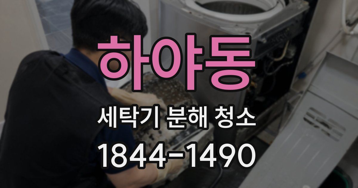하야동 세탁기 분해 청소