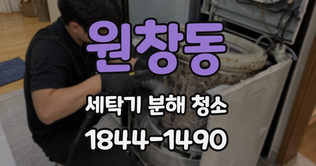 원창동 세탁기 분해 청소