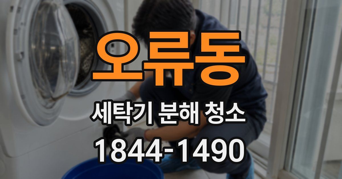오류동 세탁기 분해 청소