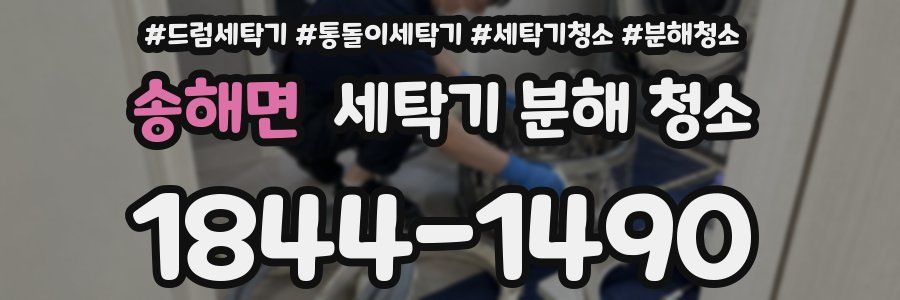 송해면 세탁기 분해 청소