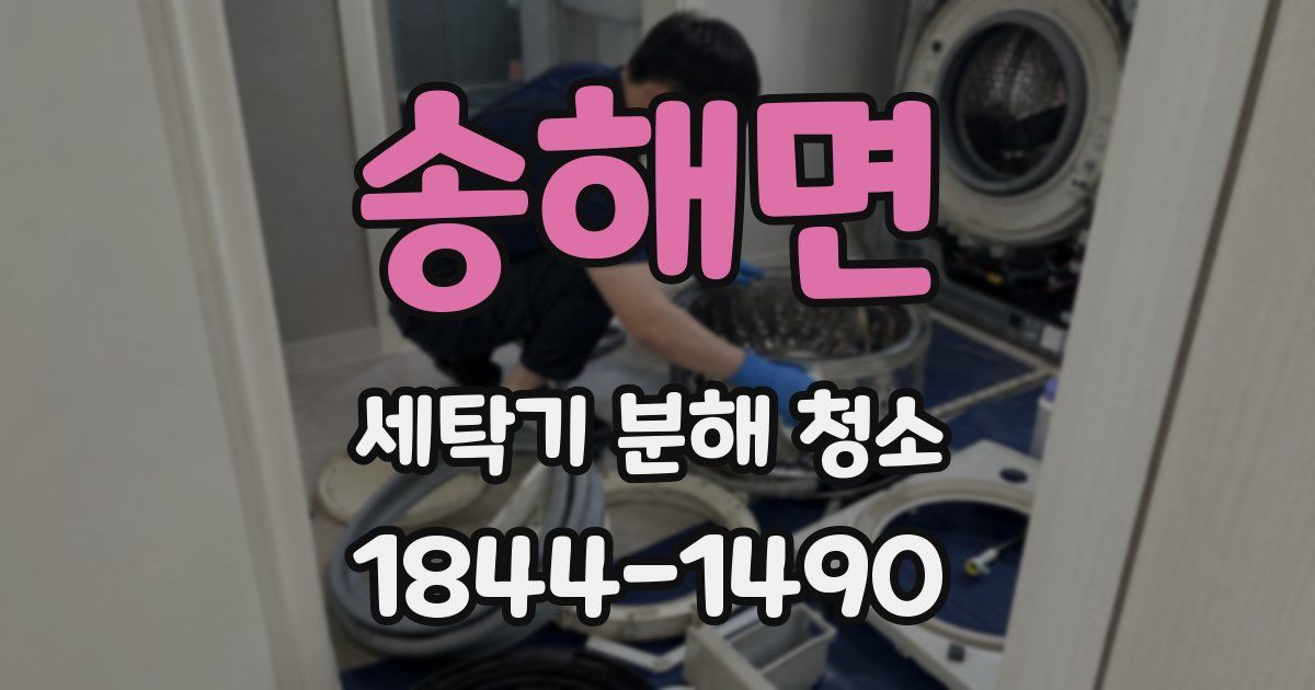 송해면 세탁기 분해 청소