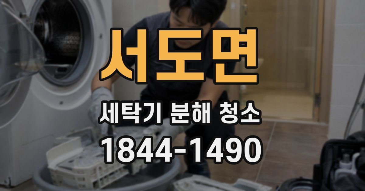 서도면 세탁기 분해 청소