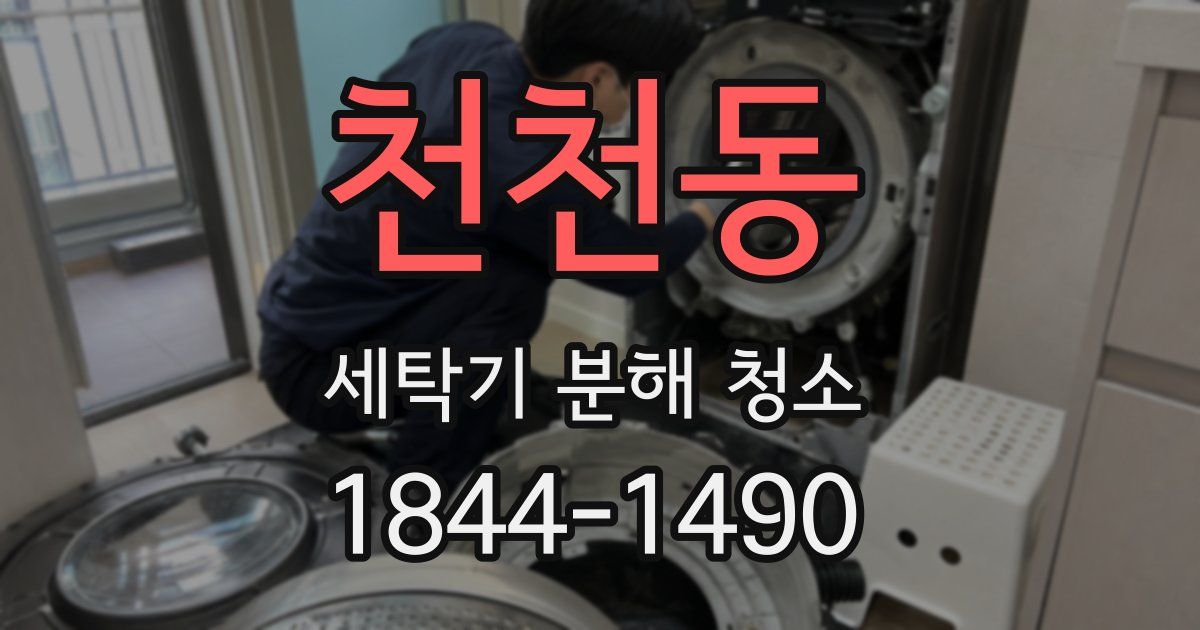 천천동 세탁기 분해 청소