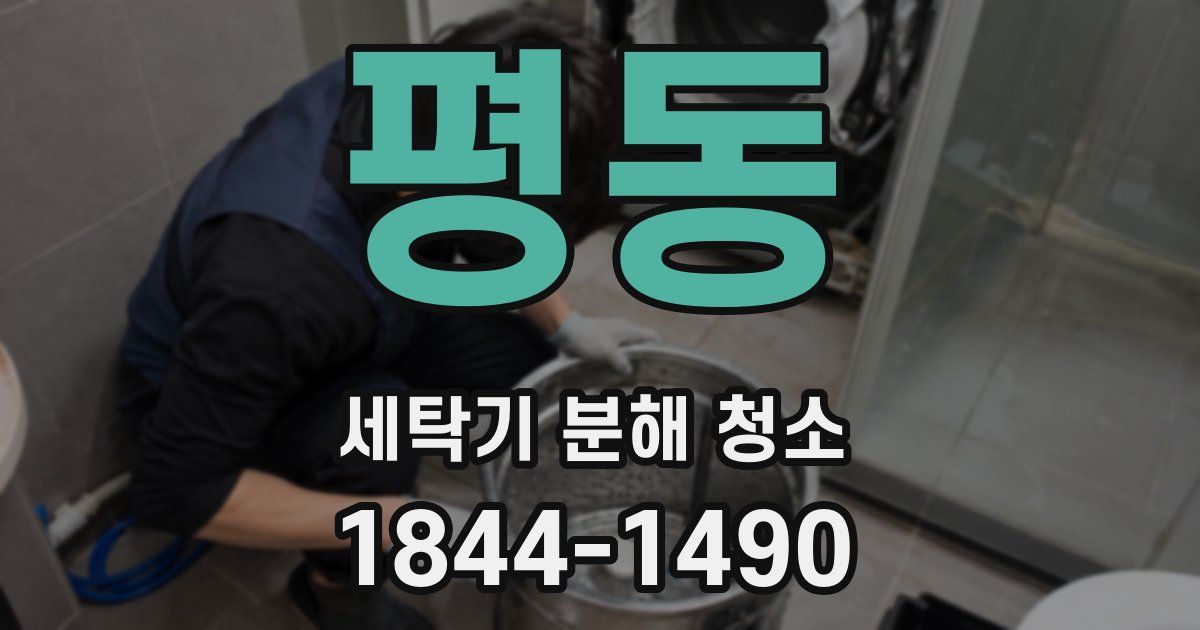 평동 세탁기 분해 청소