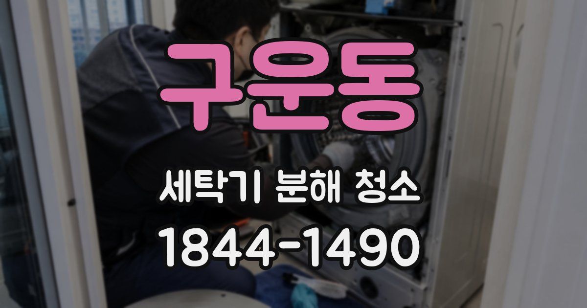 구운동 세탁기 분해 청소