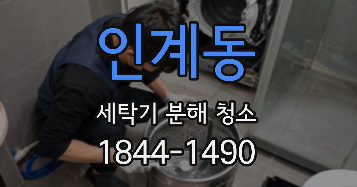인계동 세탁기 분해 청소