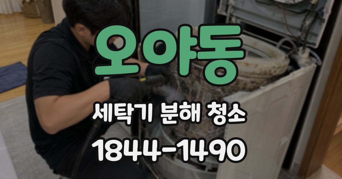 오야동 세탁기 분해 청소