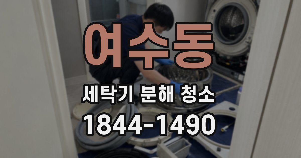 여수동 세탁기 분해 청소