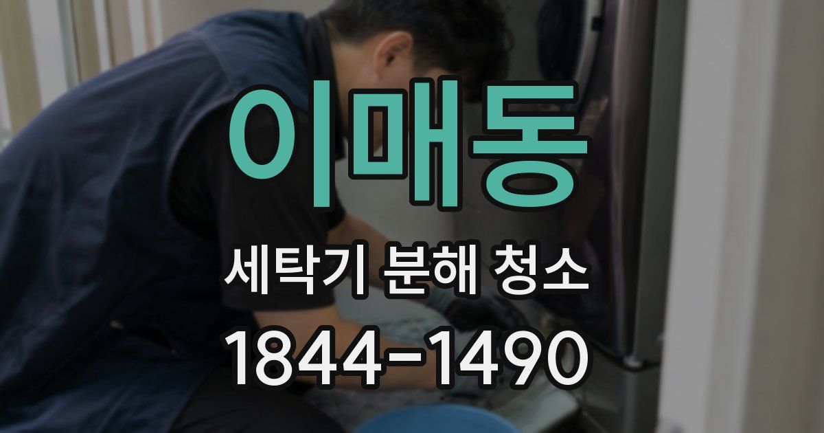 이매동 세탁기 분해 청소