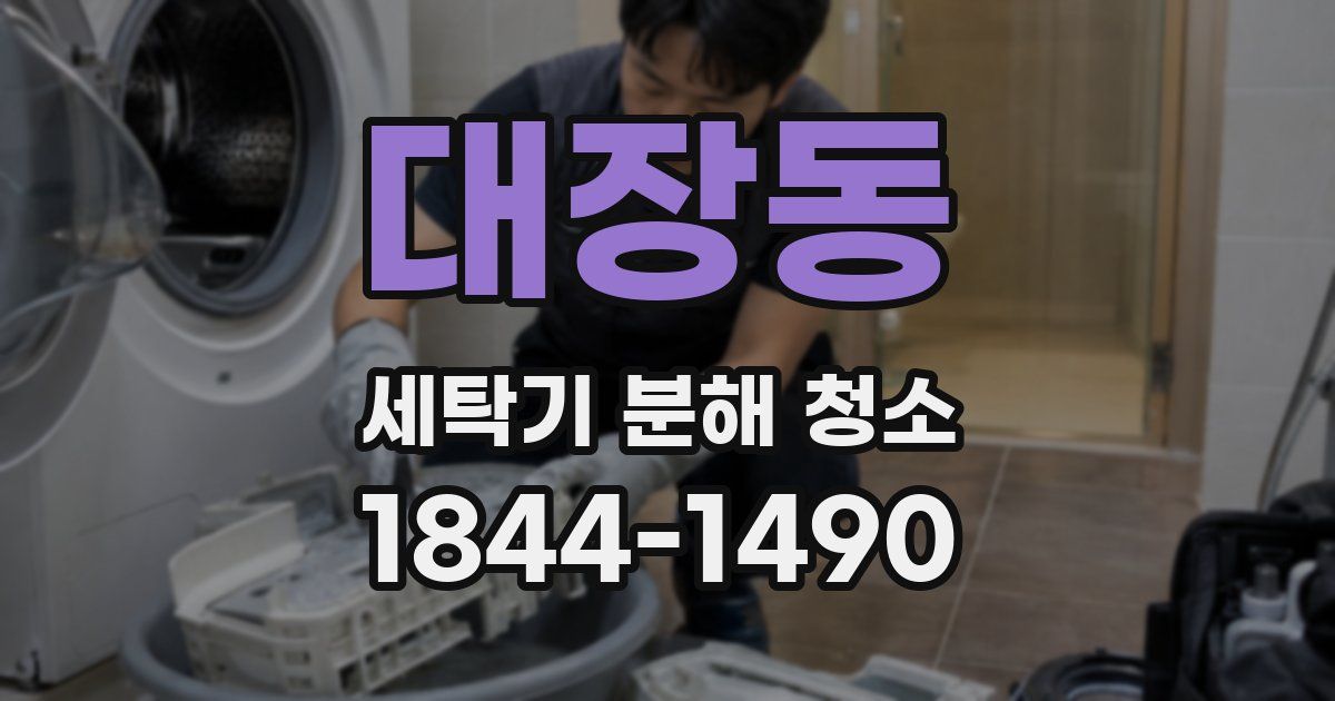 대장동 세탁기 분해 청소