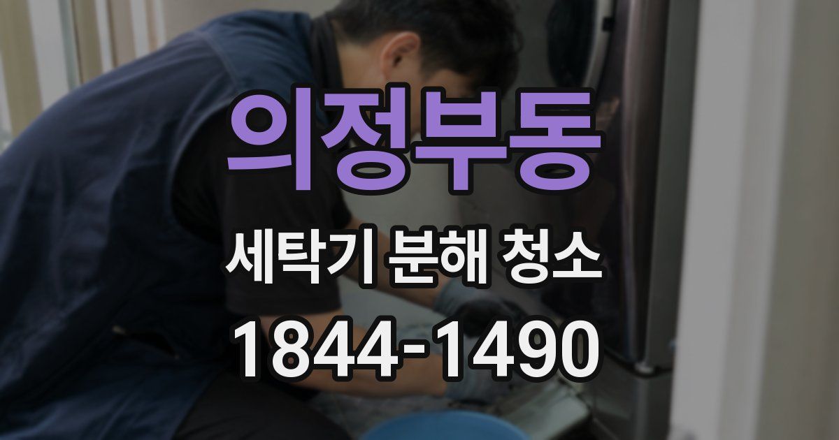 의정부동 세탁기 분해 청소