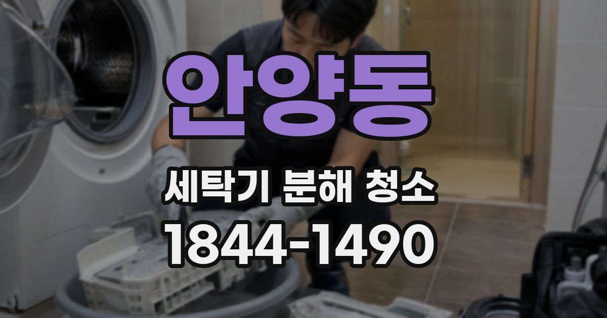 안양동 세탁기 분해 청소