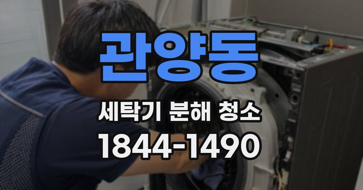 관양동 세탁기 분해 청소