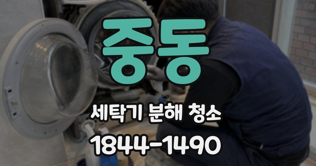 중동 세탁기 분해 청소