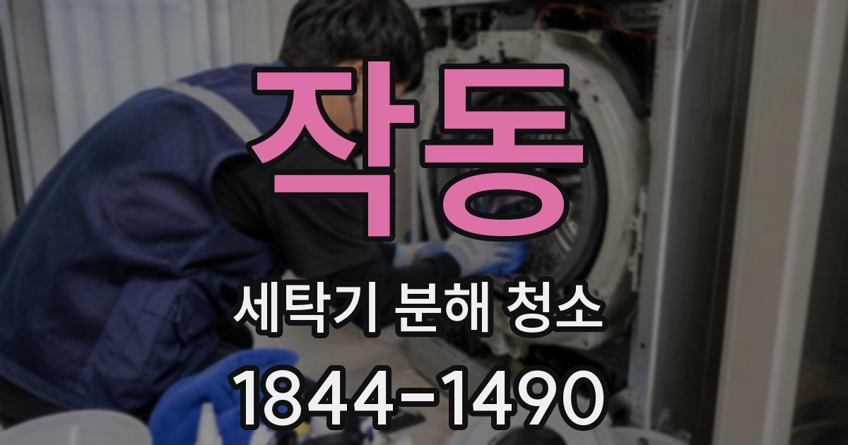 작동 세탁기 분해 청소