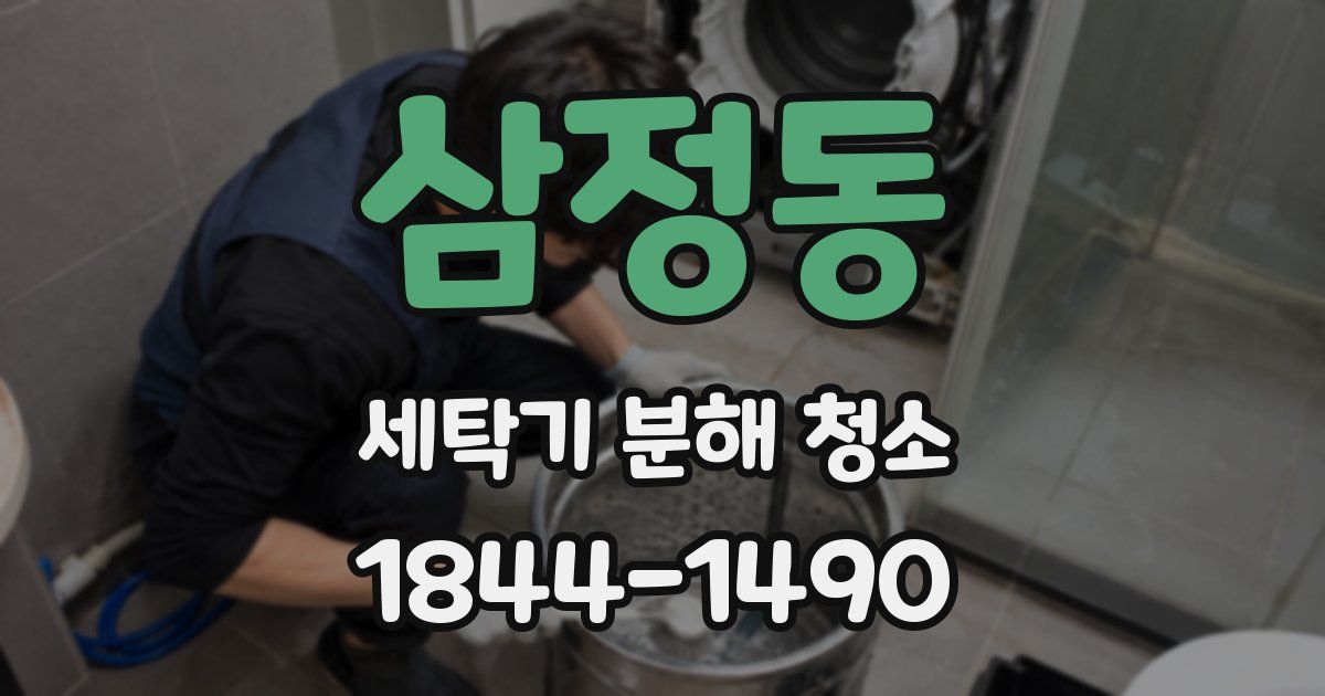 삼정동 세탁기 분해 청소
