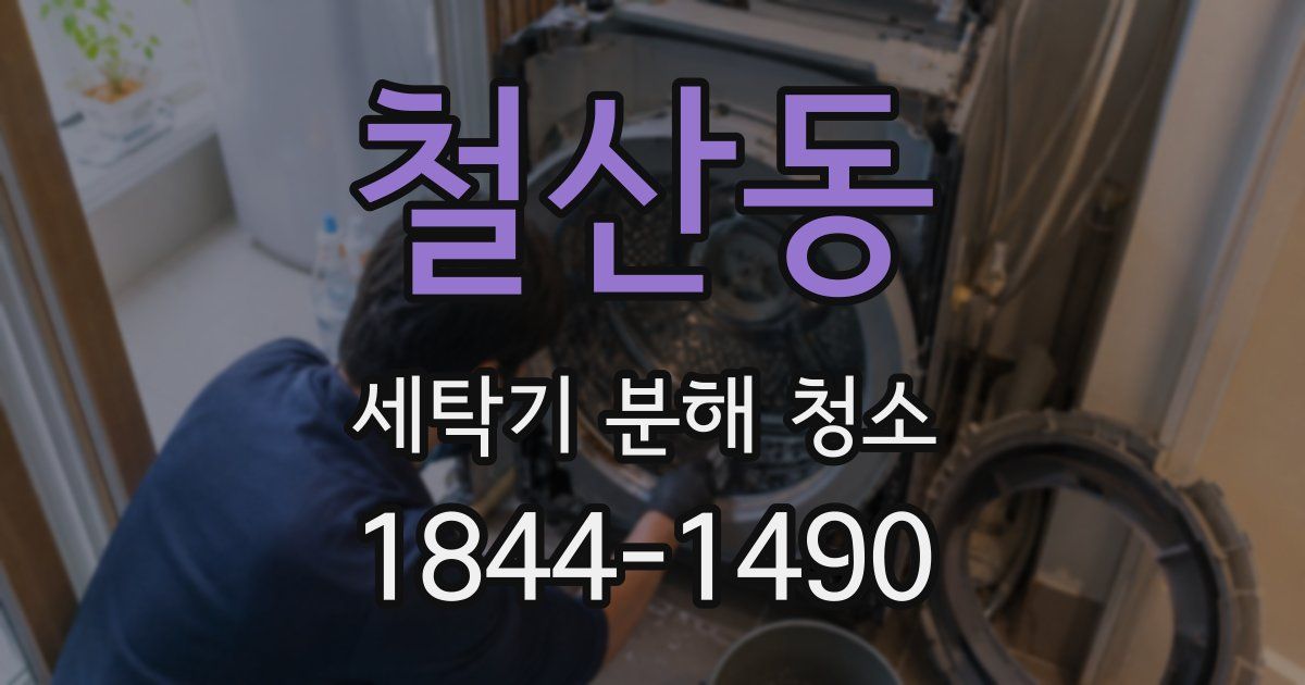 철산동 세탁기 분해 청소