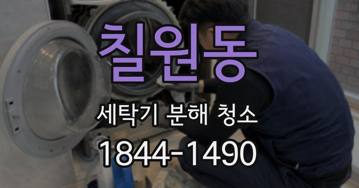 칠원동 세탁기 분해 청소