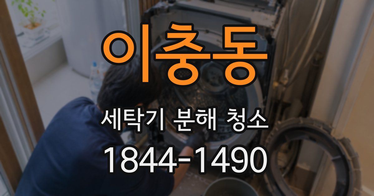 이충동 세탁기 분해 청소