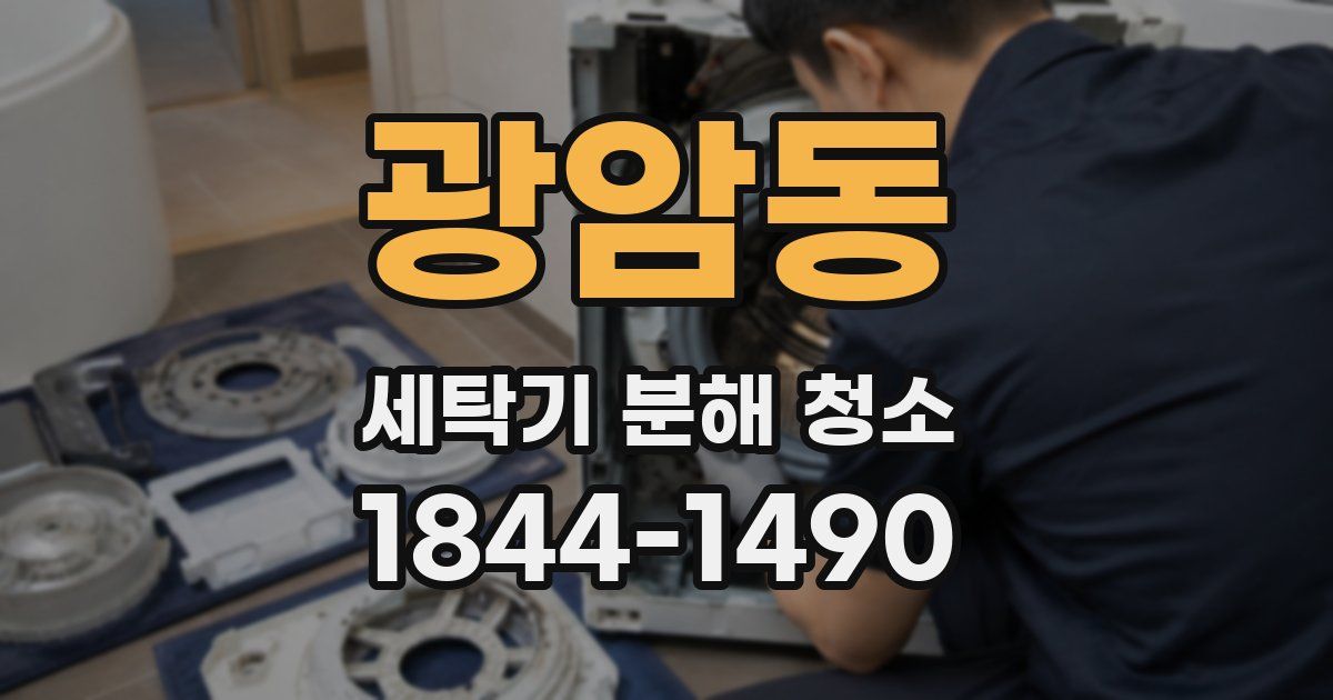 광암동 세탁기 분해 청소
