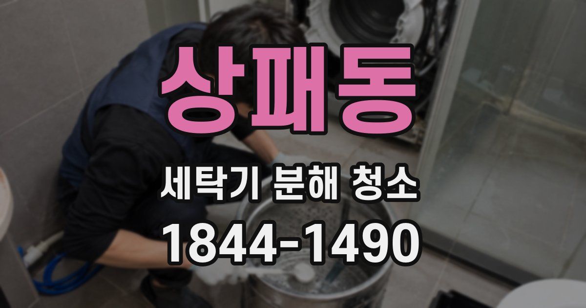 상패동 세탁기 분해 청소