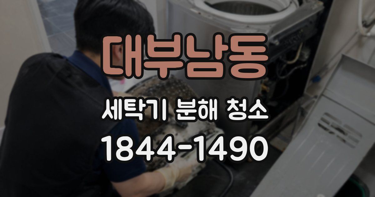 대부남동 세탁기 분해 청소