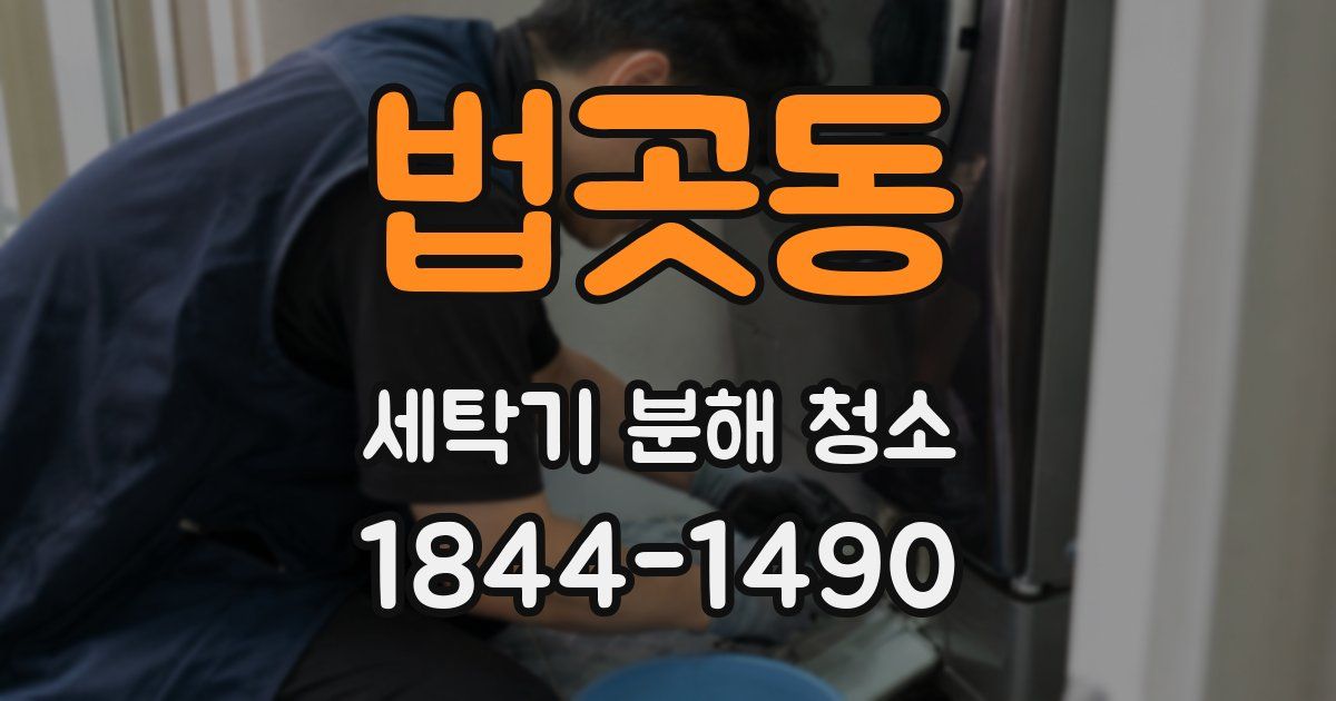 법곳동 세탁기 분해 청소