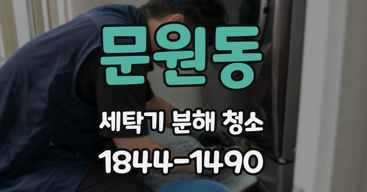 문원동 세탁기 분해 청소