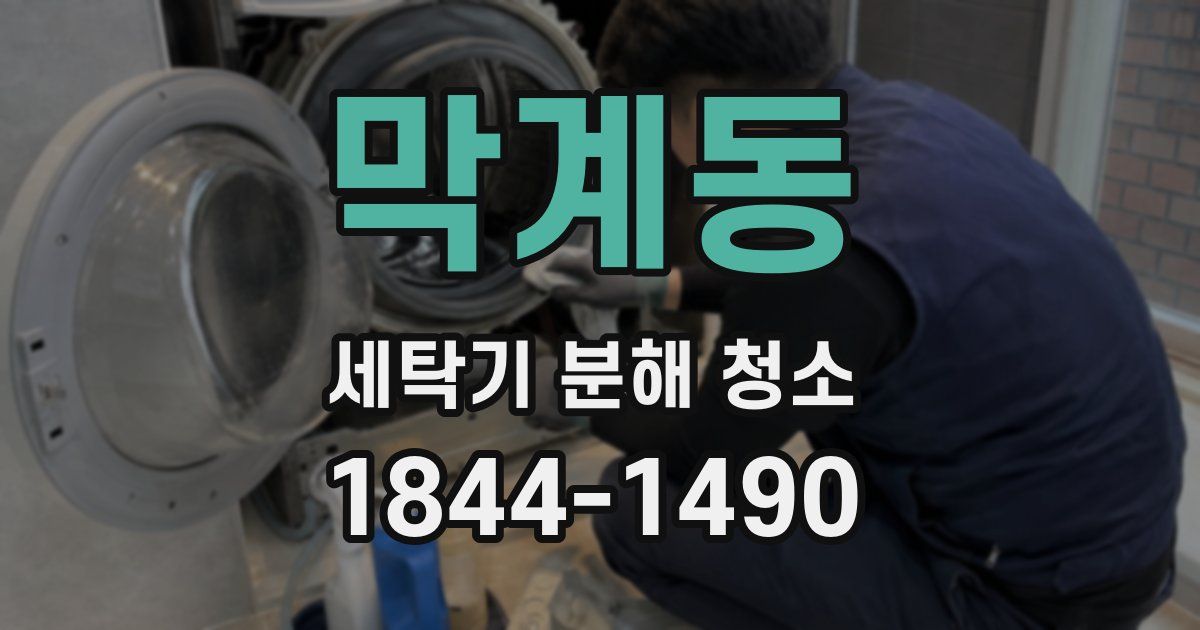 막계동 세탁기 분해 청소