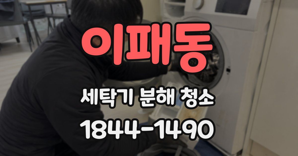 이패동 세탁기 분해 청소