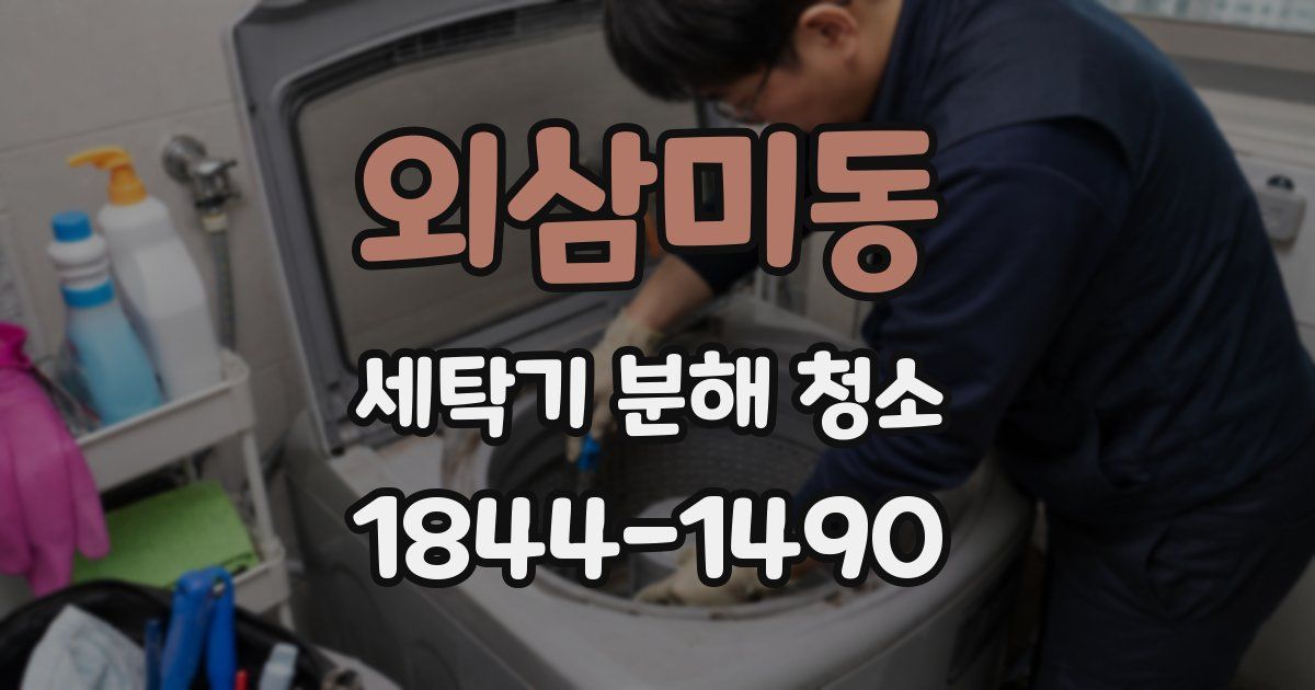 외삼미동 세탁기 분해 청소