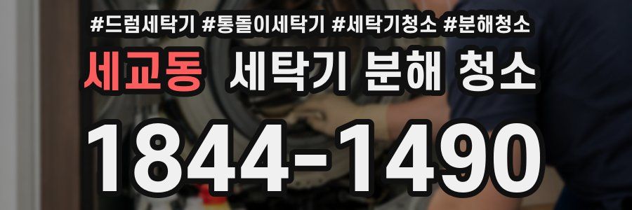 세교동 세탁기 분해 청소