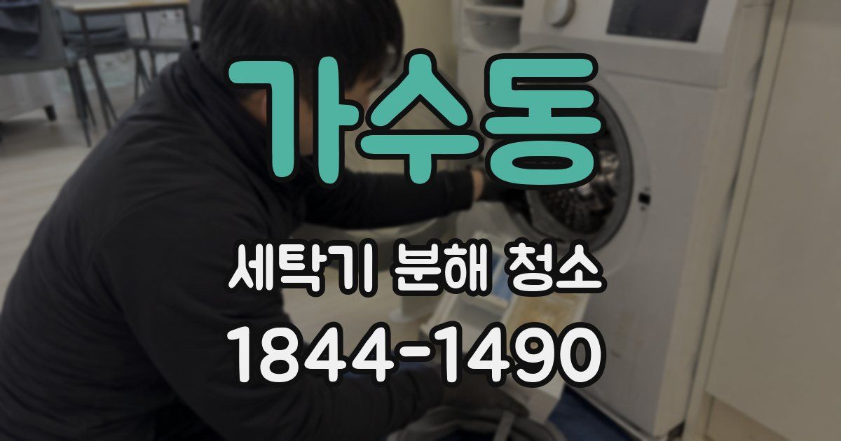 가수동 세탁기 분해 청소