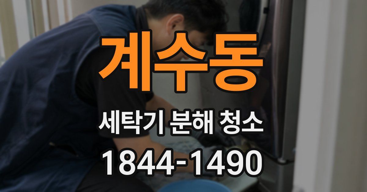 계수동 세탁기 분해 청소