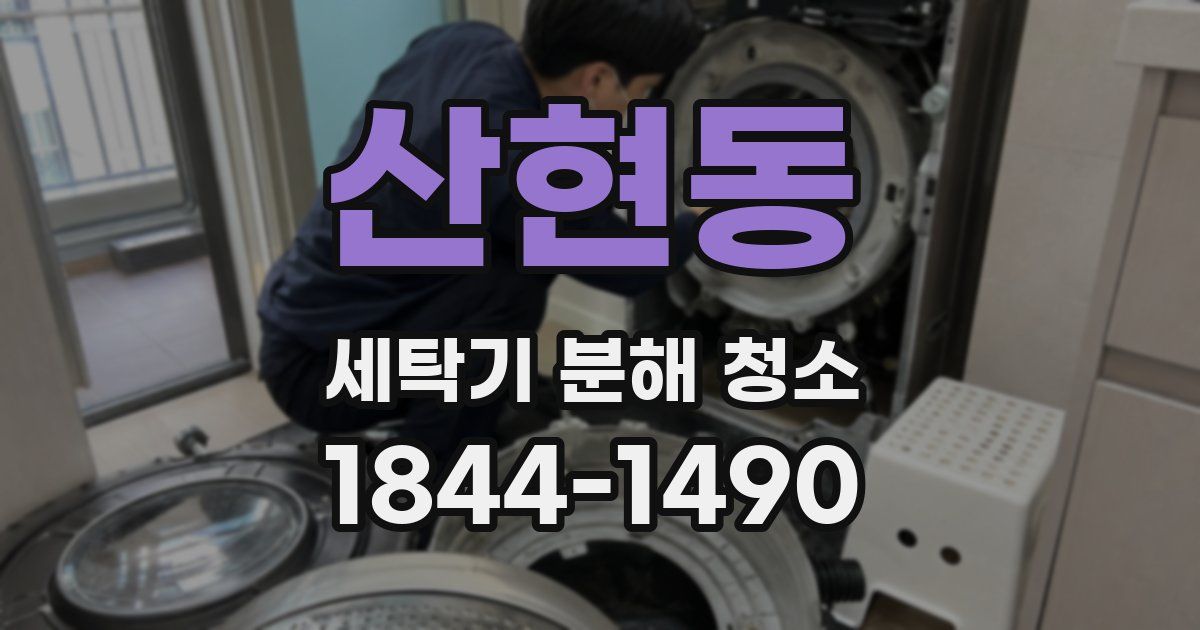 산현동 세탁기 분해 청소