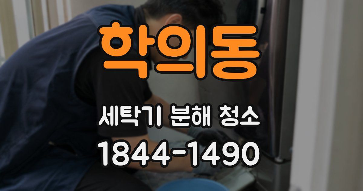 학의동 세탁기 분해 청소