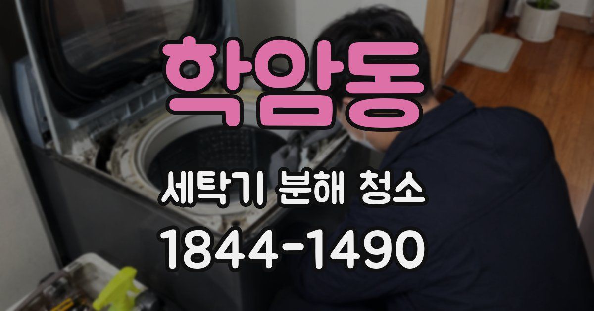 학암동 세탁기 분해 청소