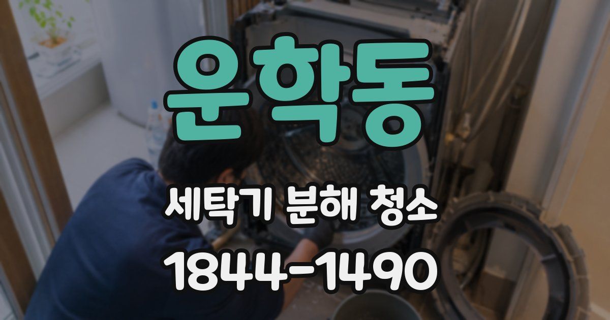 운학동 세탁기 분해 청소