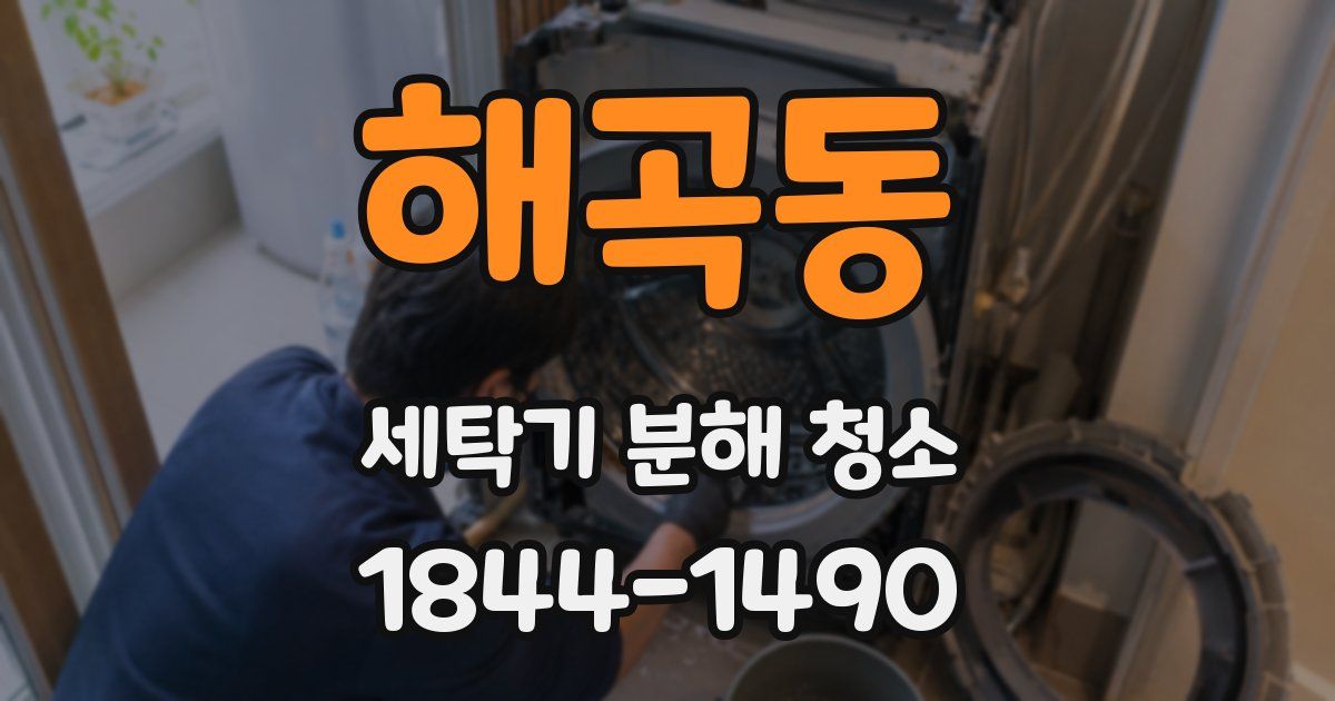해곡동 세탁기 분해 청소