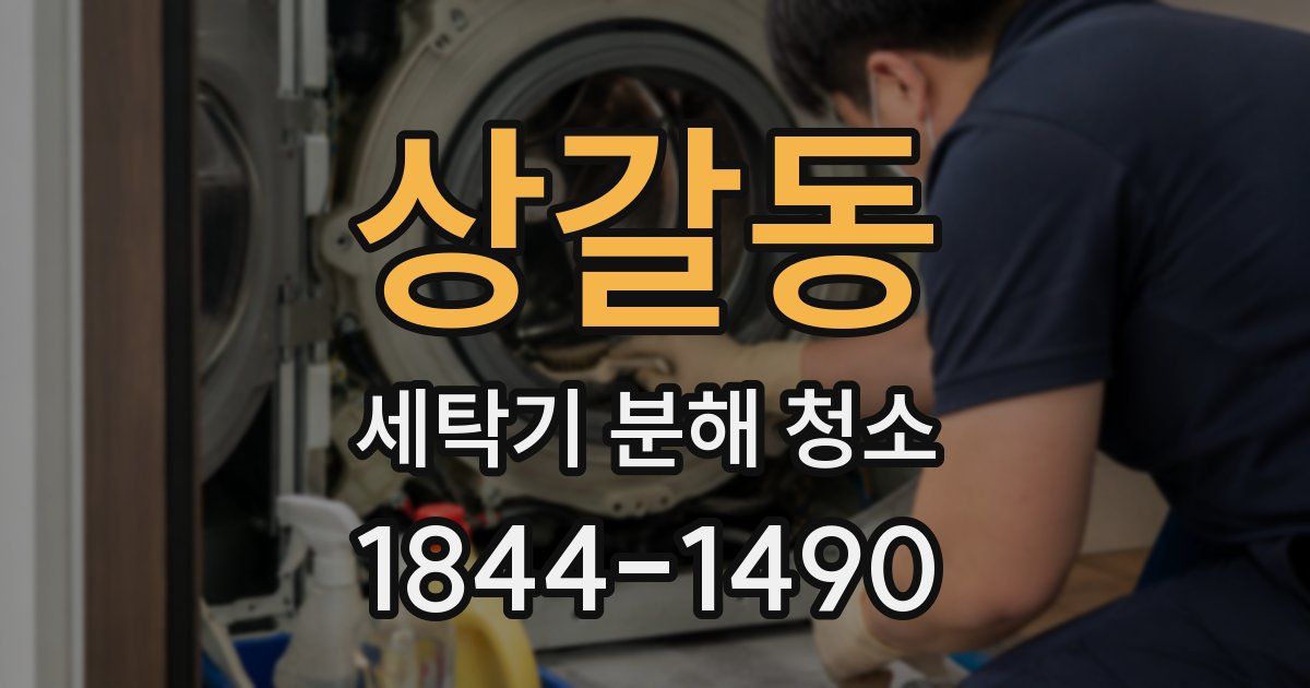 상갈동 세탁기 분해 청소