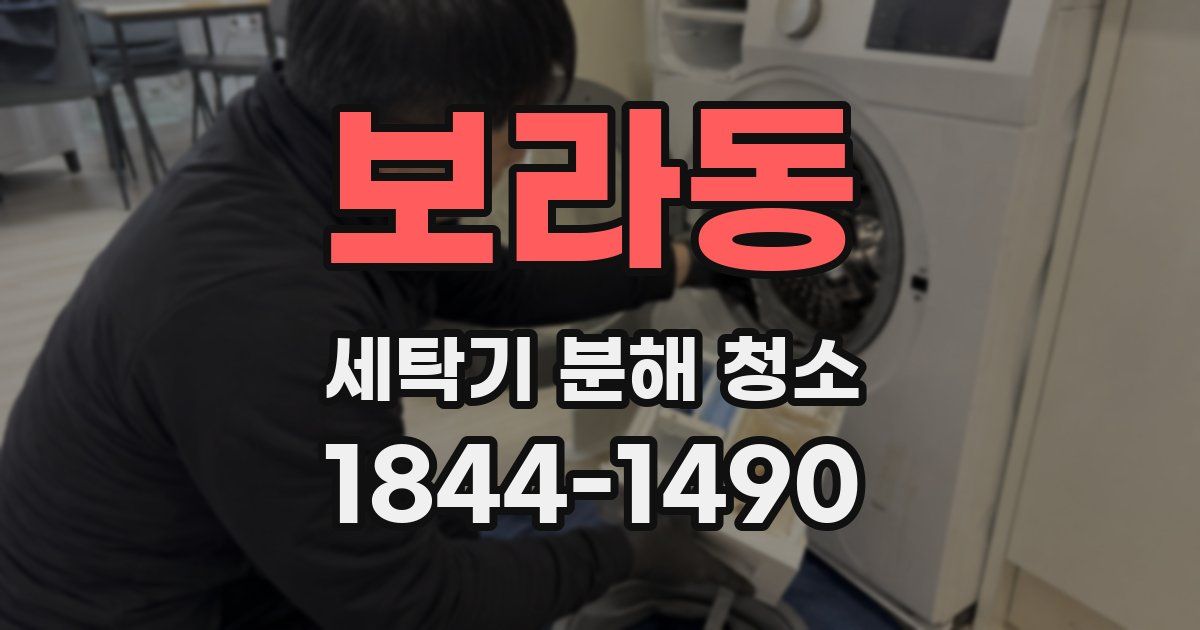 보라동 세탁기 분해 청소