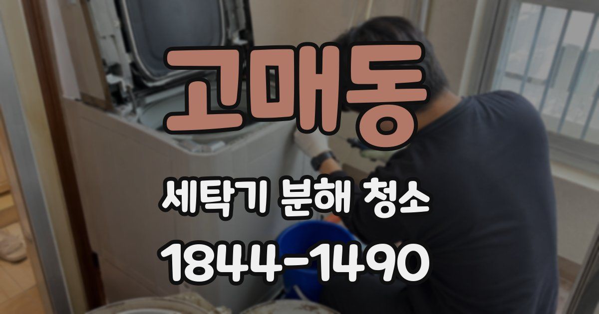 고매동 세탁기 분해 청소
