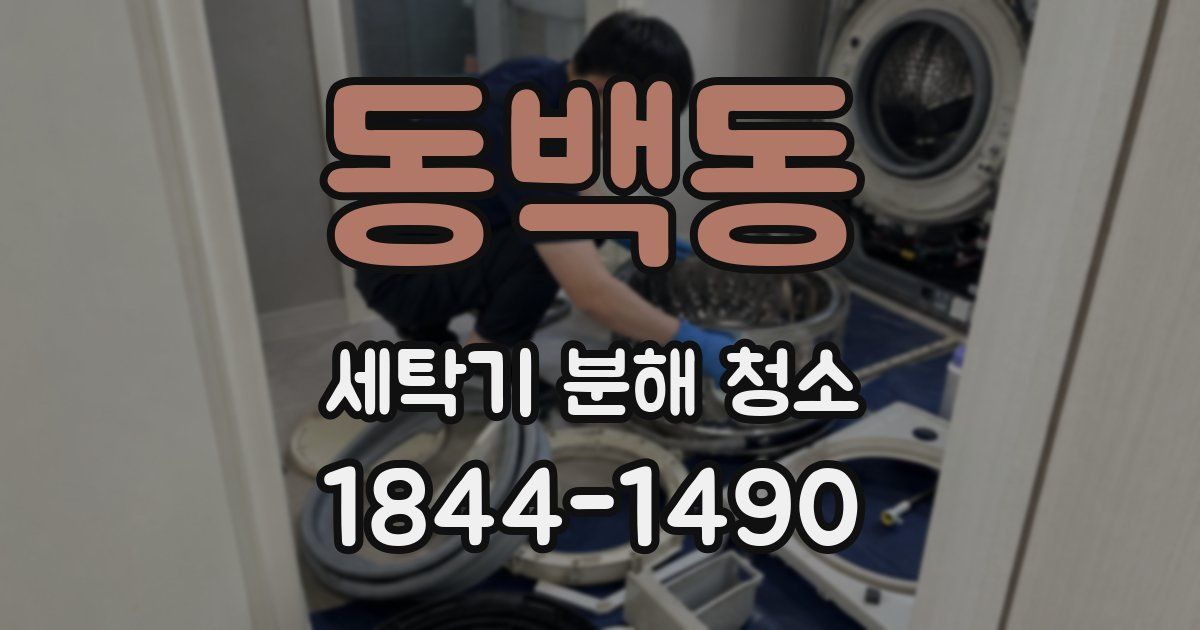 동백동 세탁기 분해 청소