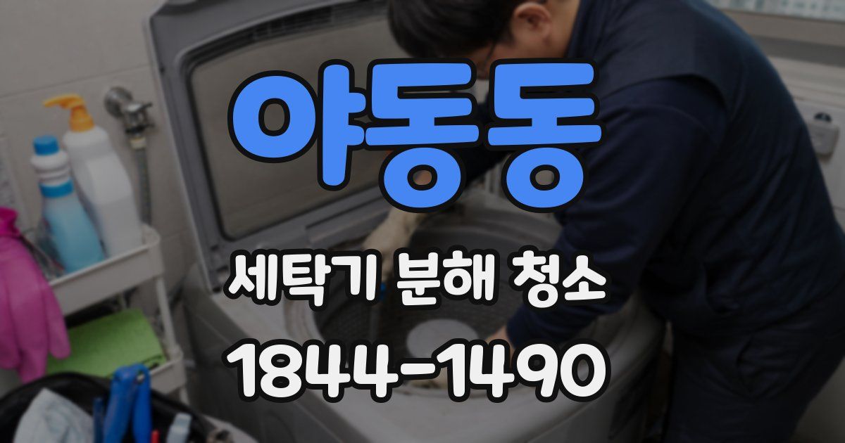 야동동 세탁기 분해 청소