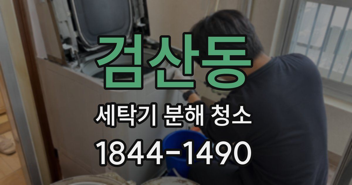 검산동 세탁기 분해 청소