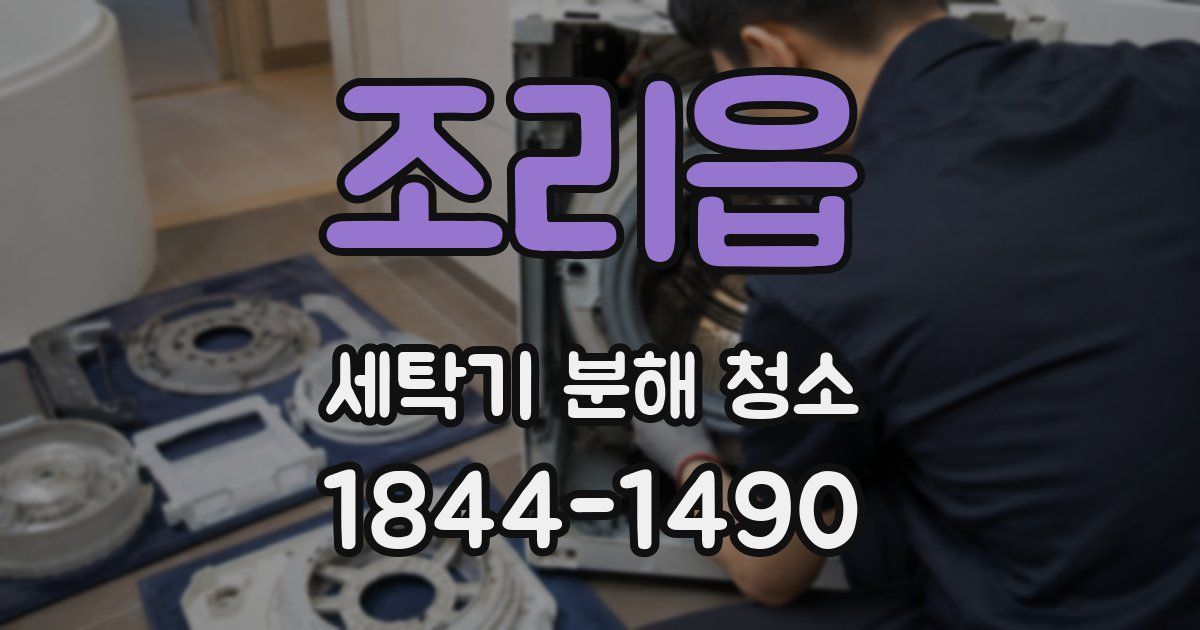 조리읍 세탁기 분해 청소
