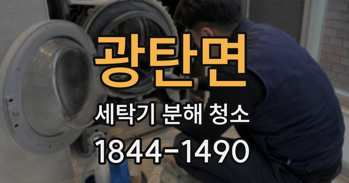 광탄면 세탁기 분해 청소