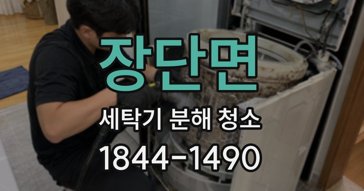 장단면 세탁기 분해 청소