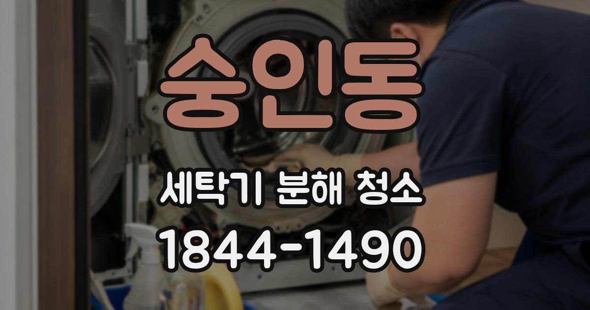 숭인동 세탁기 분해 청소