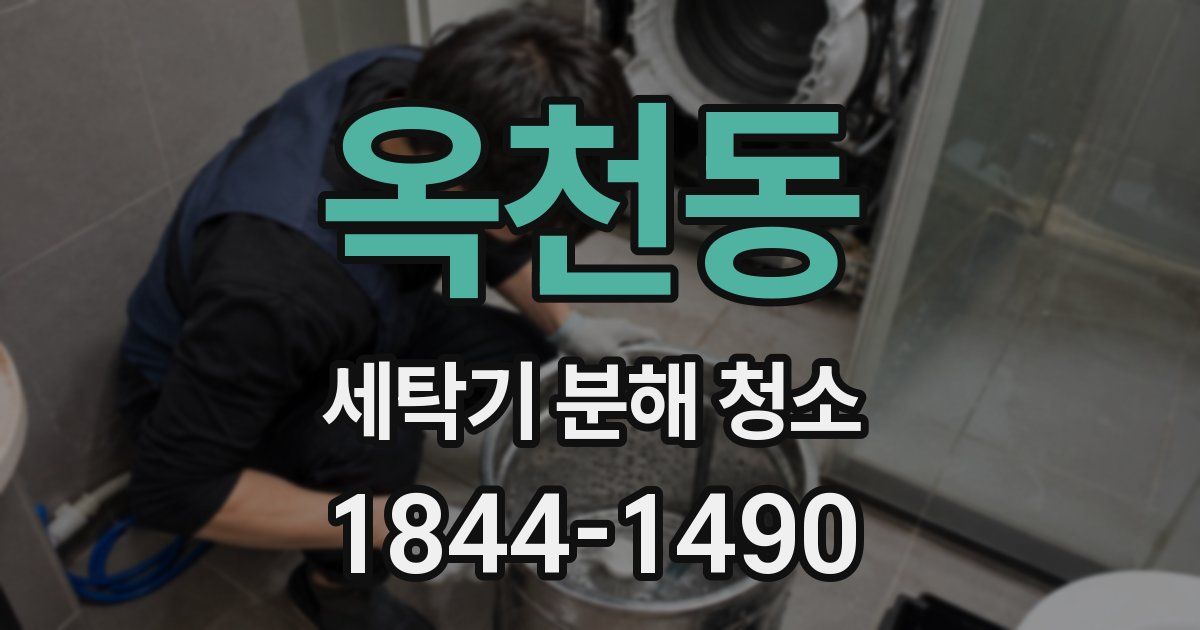 옥천동 세탁기 분해 청소